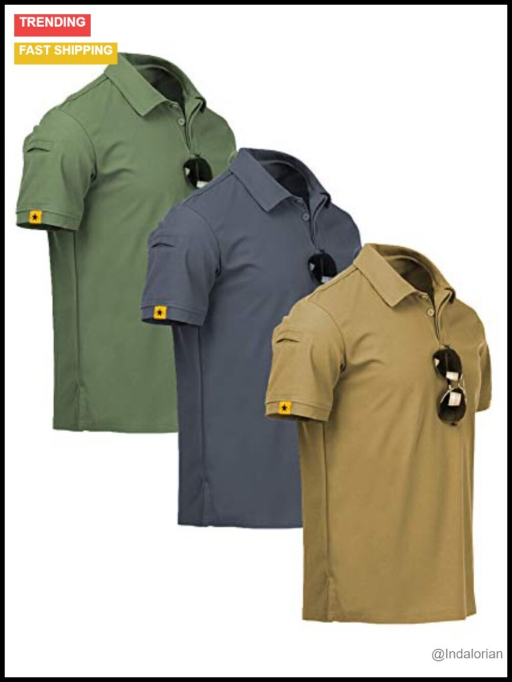 Men's Golf Polo Shirts Short Sleeve Business Casual 3 Pack